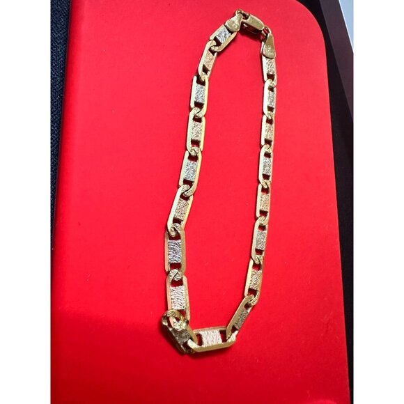 18K GOLD BRACELET GOURMETTE BUBBLES 4MM LINK MADE IN ITALY 7,9 - Picture 2 of 9